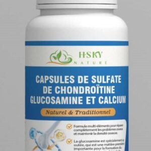 Capsules de sulfate de chondroïtine, glucosamine et calcium